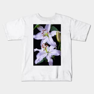 Two Beautiful White Lillies Kids T-Shirt